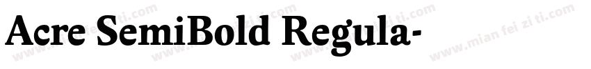 Acre SemiBold Regula字体转换